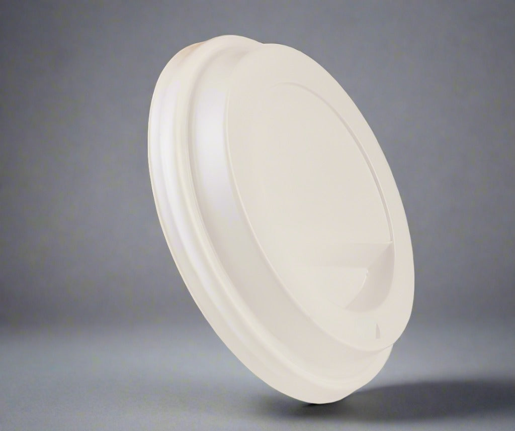 White Domed Sip-Thru Lid (8Oz) (80Mm)